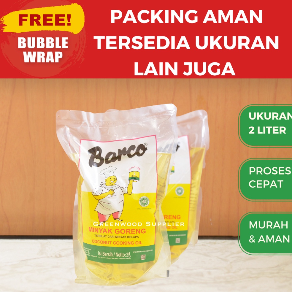 

[♾️E73➢] Barco Minyak Goreng Kelapa / Coconut Oil - 2 Liter Banyak Dicari