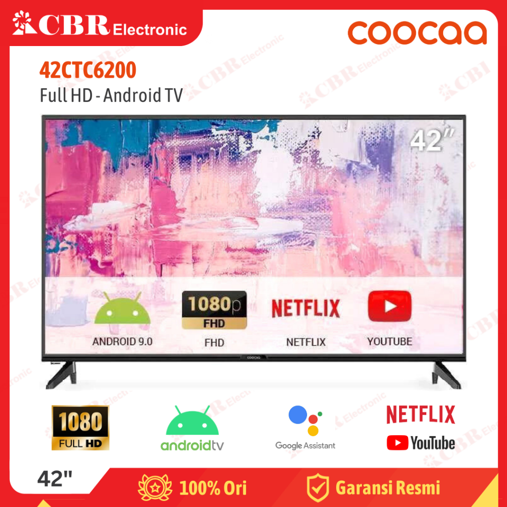 TV Coocaa 42 Inch LED 42CTC6200 (FHD - Android TV)