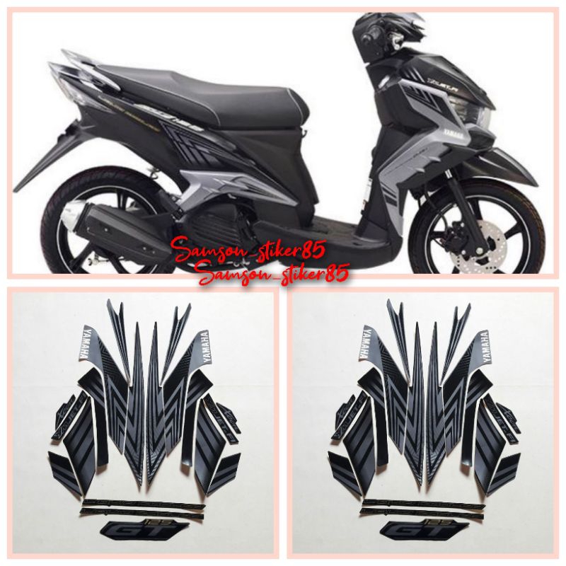 stiker striping motor yamaha XEON GT 125 2014 HITAM LIST BODY STANDAR BERKUALITAS