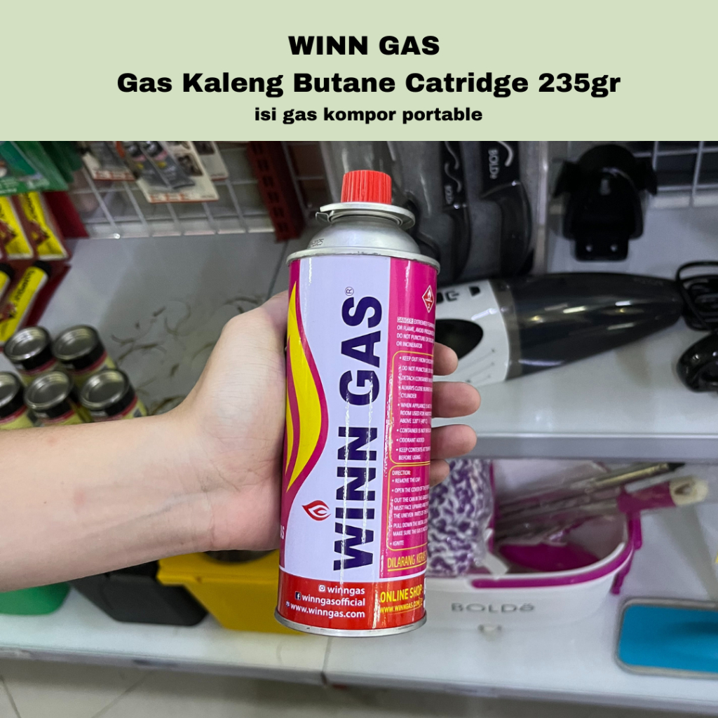 Gas Kompor Portable - Winn Gas Butane 235g - Gas Kaleng Butane Catridge