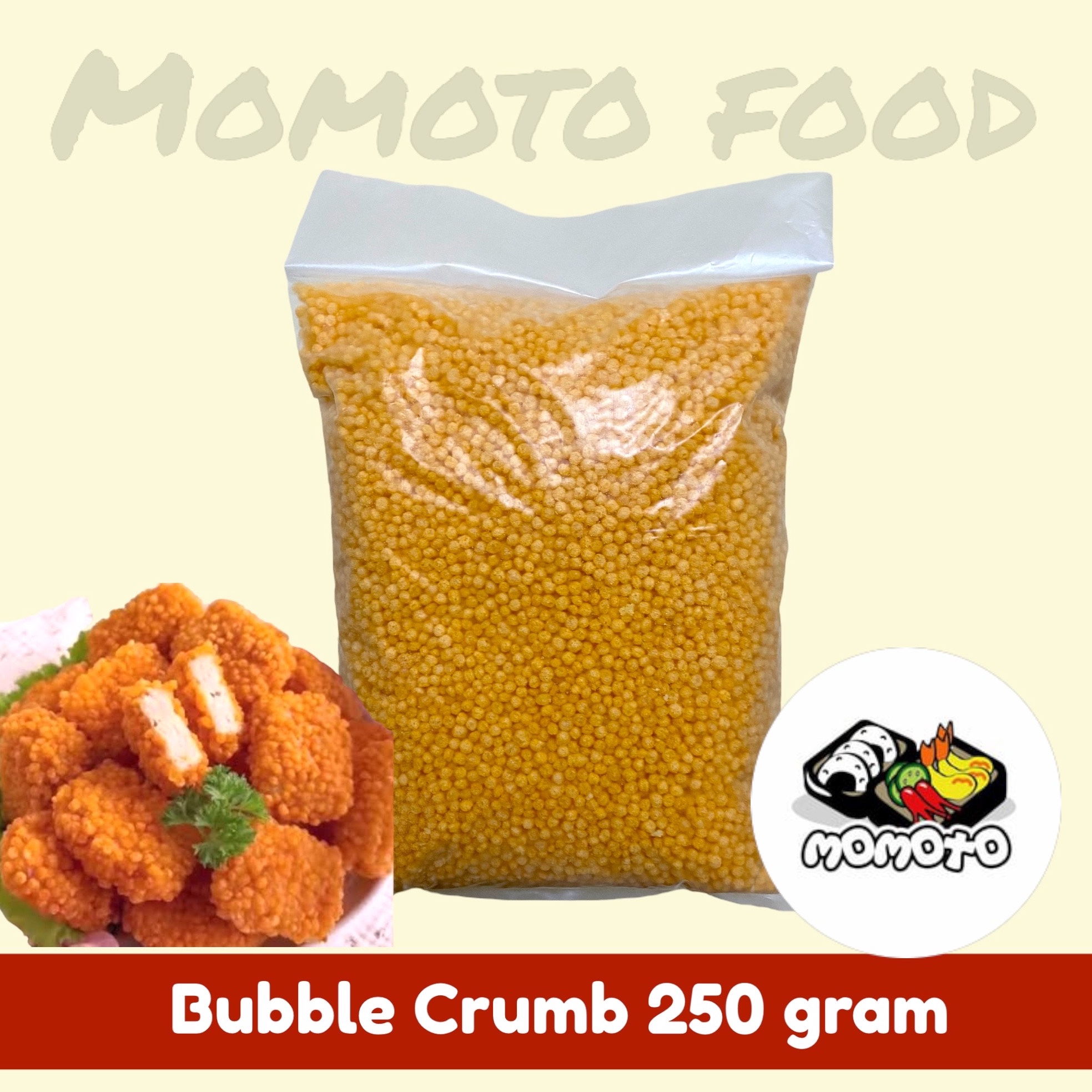 

ZL60 Bubble Crumb Crispy Nugget Naget Tepung Roti Bulat 250 gram HALAL Terkini