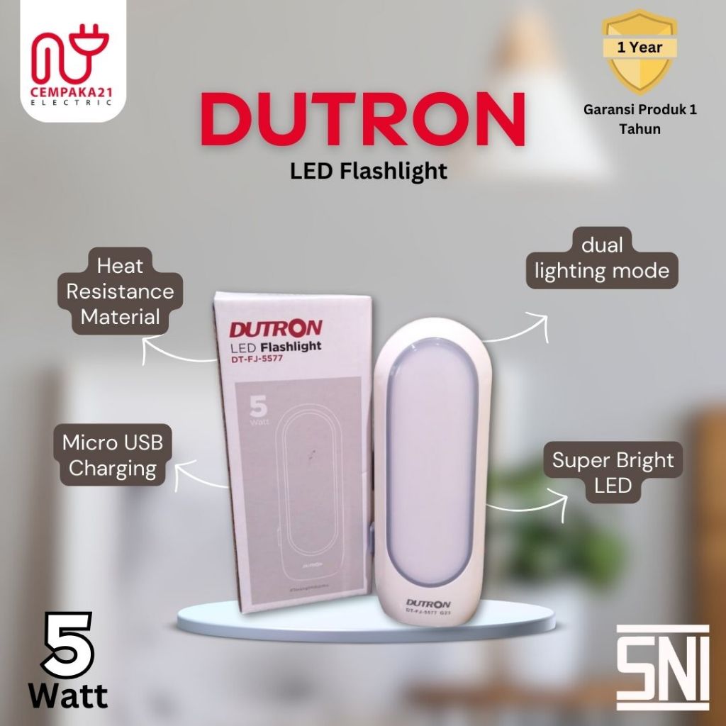 Senter Led Genggam Emergency Dutron 5 W FJ-5577
