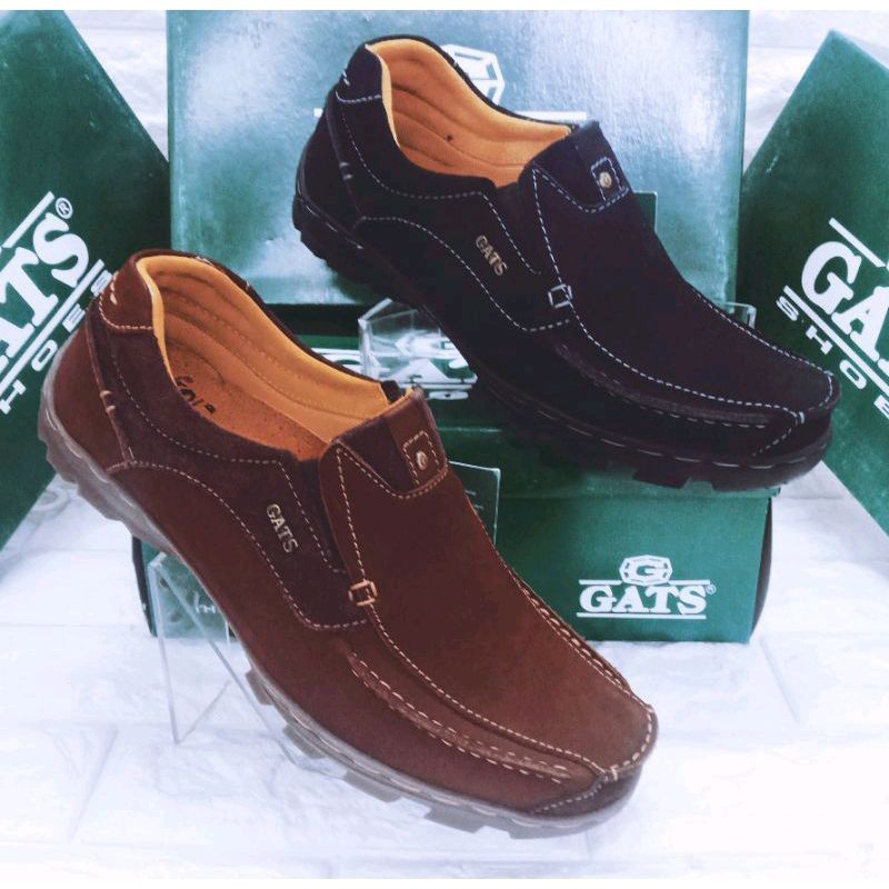 Sepatu kulit Gats to 2208 sepatu pantofel Casual pria