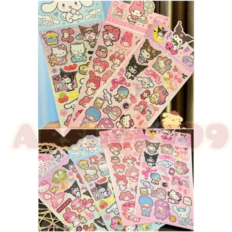 

stiker Sanrio Glitter//stiker mellody/stiker kuromi