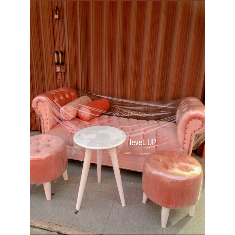 Set Sofa Bench  + 2 stool + Meja jamur