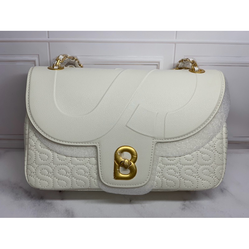 BUTTONSCARVES ALUNA FLAP BAG LARGE - SUGAR