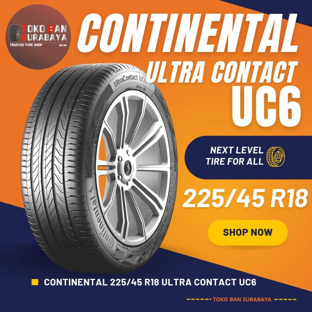 CONTINENTAL 225/45 R18 225/45R18 225/45/18 22545 R18 22545R18 R18 R 18 UC6