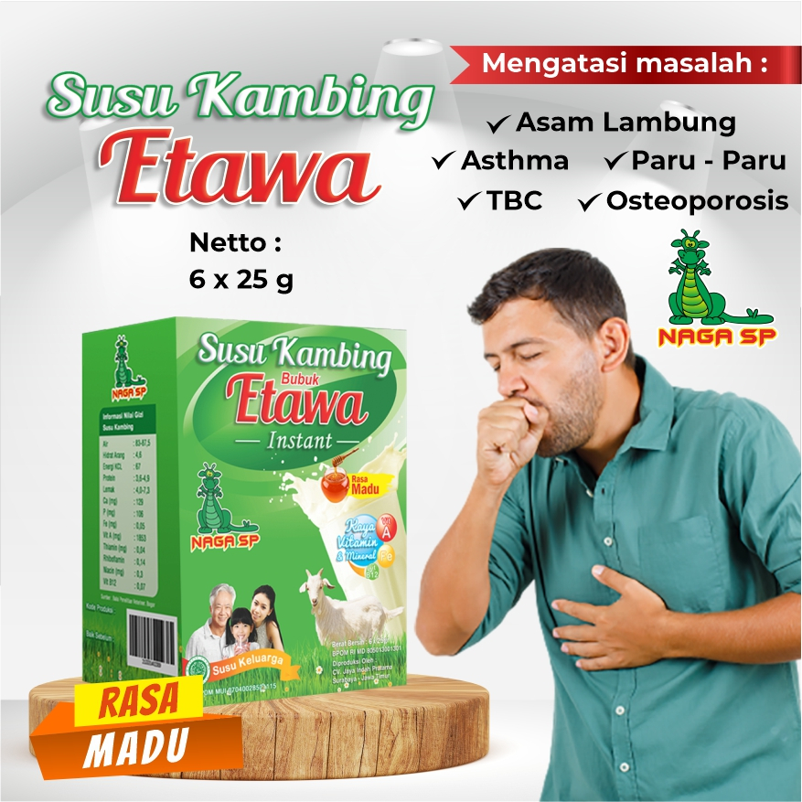 

Susu Kambing Etawa Naga SP 150g Rasa Madu Susu Kambing Etawa Bubuk Cocok Untuk Menjaga Kesehatan Sendi dan Tulang Serta Paru-paru BH17