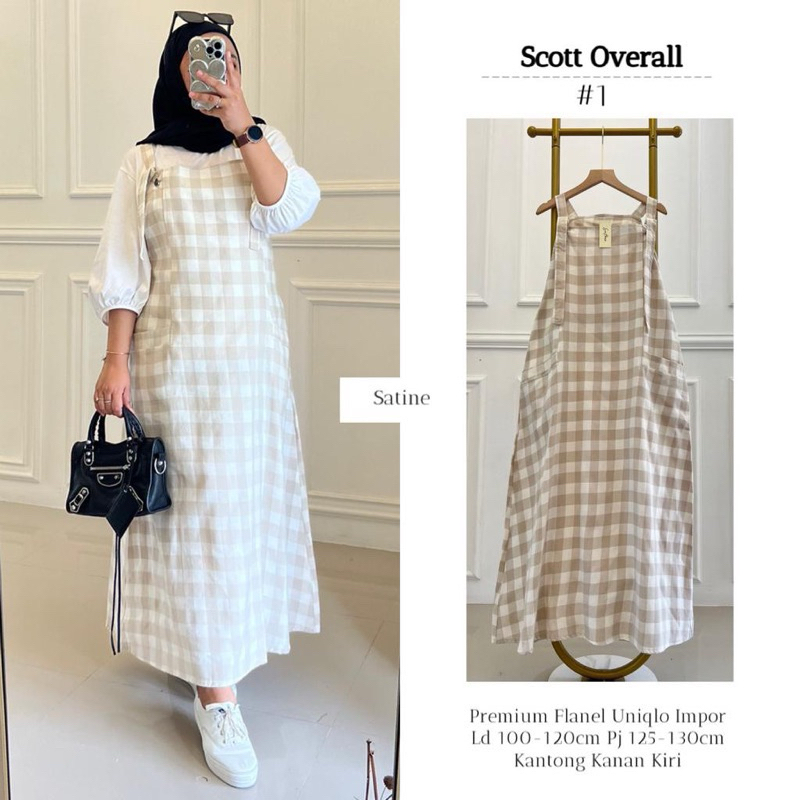 New Overall ARUMY Jumpsuit Flanel Wanita/Overall flanel wanita kotak kotak