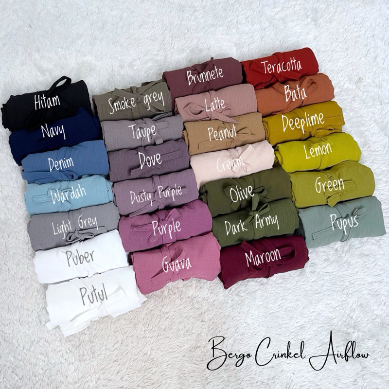 MURAH JILBAB BERGO MARYAM TALI ANAK CRINKLE/DIAMOND