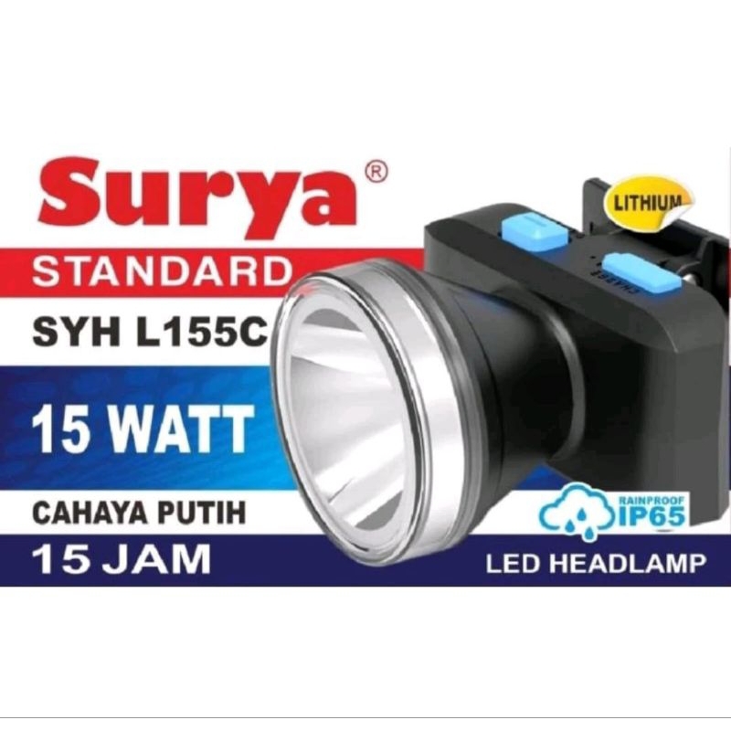 SENTER KEPALA SURYA 15WATT L155C / SENTER KEPALA CAS MERK SURYA KEPALA KECIL MURAH