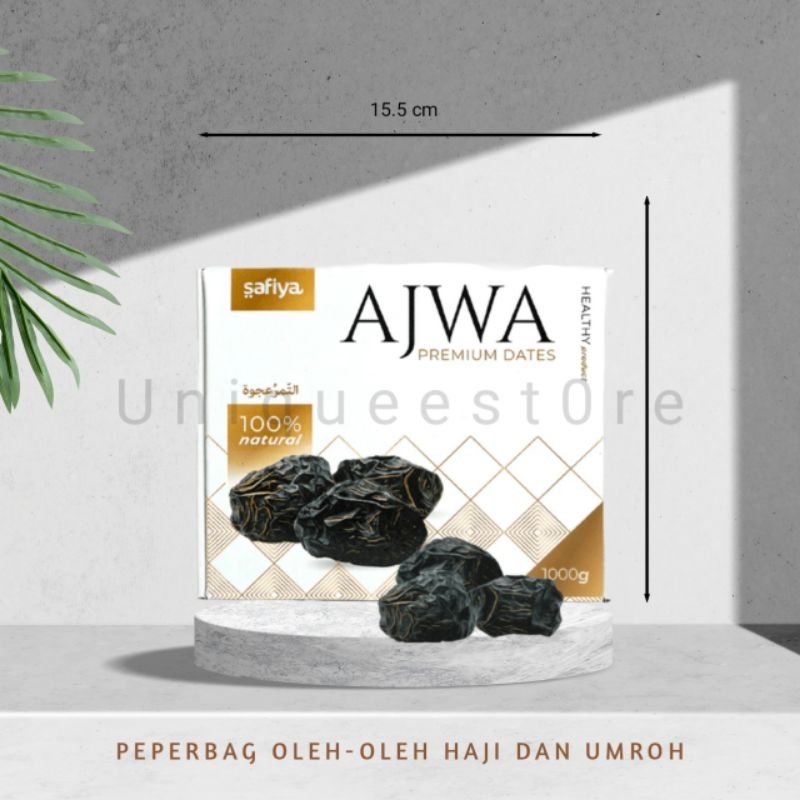

KURMA AJWA PREMIUM TERKEMAS KEMASAN 500Gr OLEH OLEH HAJI DAN UMROH SOUVENIR MAKASSAR