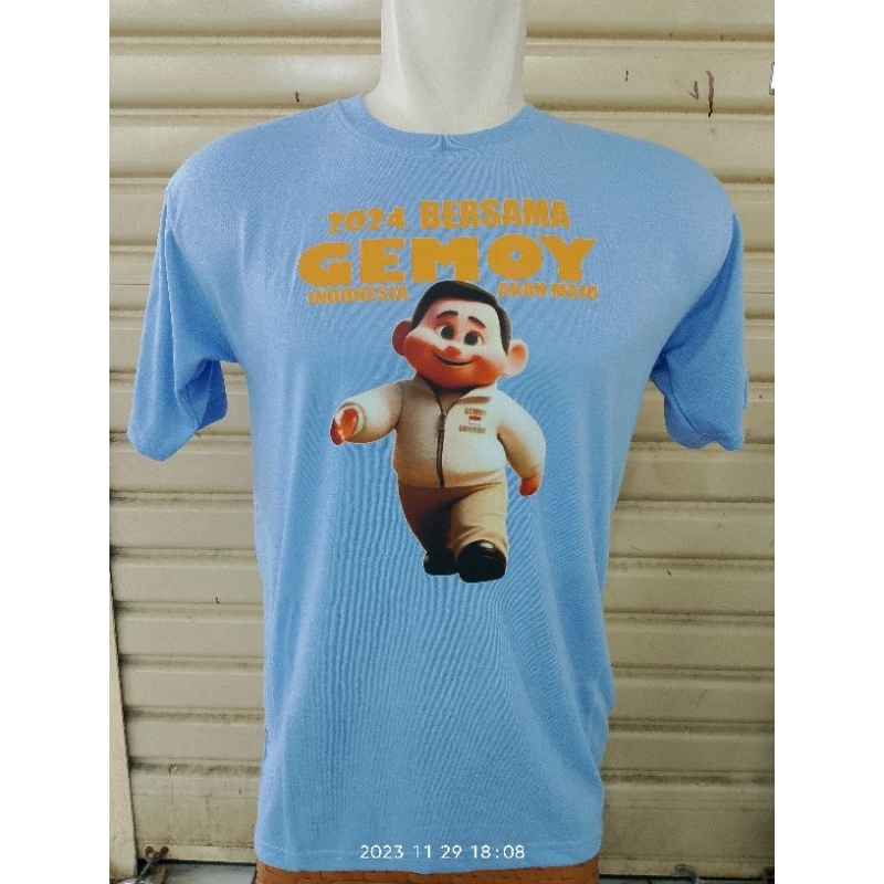 Kaos Bersama Gemoy 2024 Biru Muda