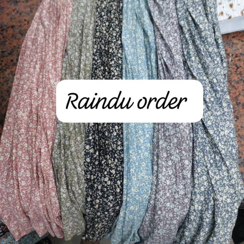 Rok plisket premium Bunga Lily/Rok mayung terbaru/Rok skirt Korean/OOTD wanita kekinian