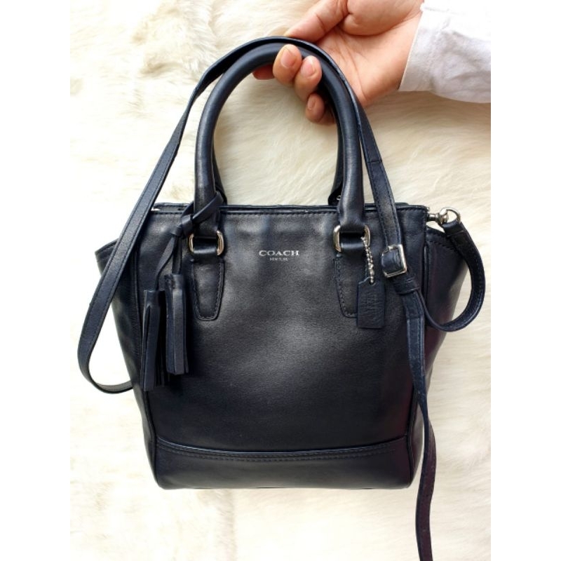 Tas Coach Selempang Handbag Wanita Kulit Asli Hitam