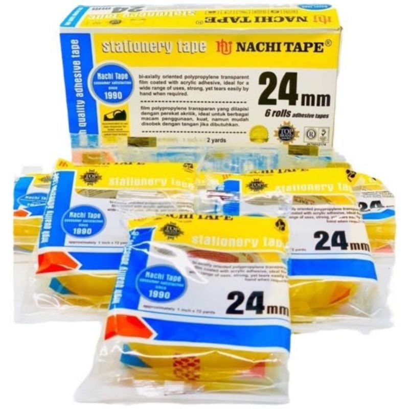 

[1 BOX / 6 PCS] NACHI Stationary Tape 24mm×72mm