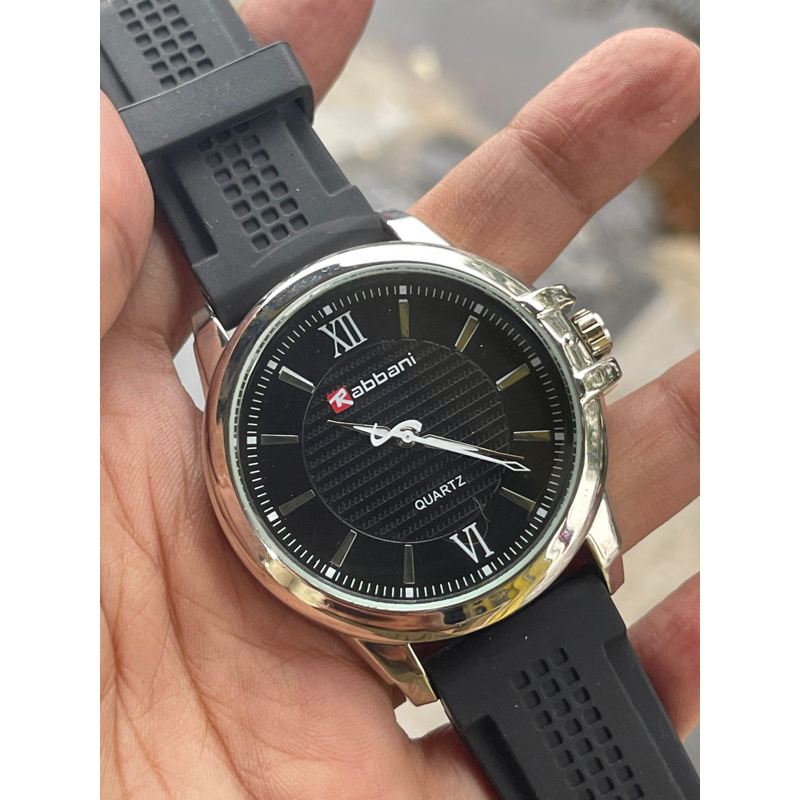 Terbaru. jam tangan analog pria rubber RABBANI Original
