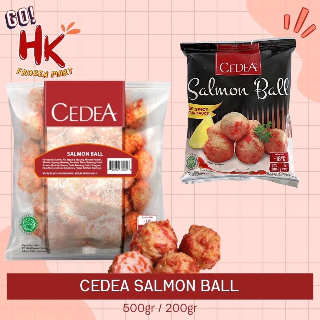 

Cedea Salmon Ball 200gr 500gr | baso salmon bakso ikan fish ball olahan ikan suki HK Frozen Mart