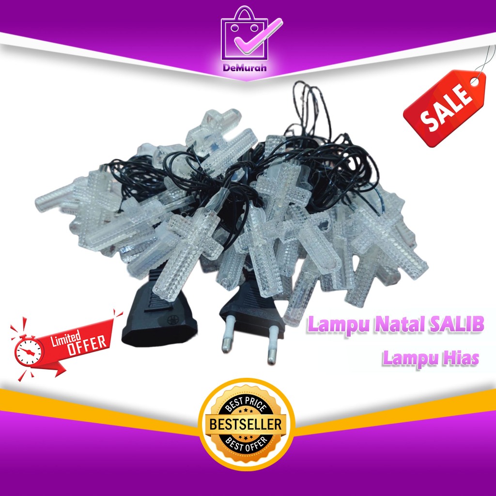 Lampu Natal SALIB Lampu Hias Tumblr 0598