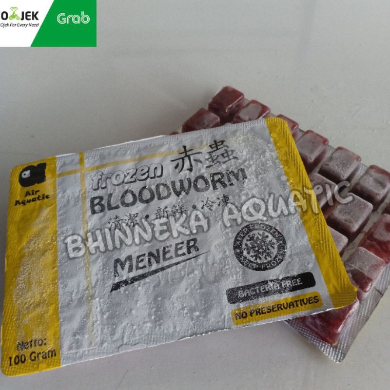 Cacing Beku Meneer Cabek Pakan Makan Ikan Kapsul 100 Gram not Pioneer Boss