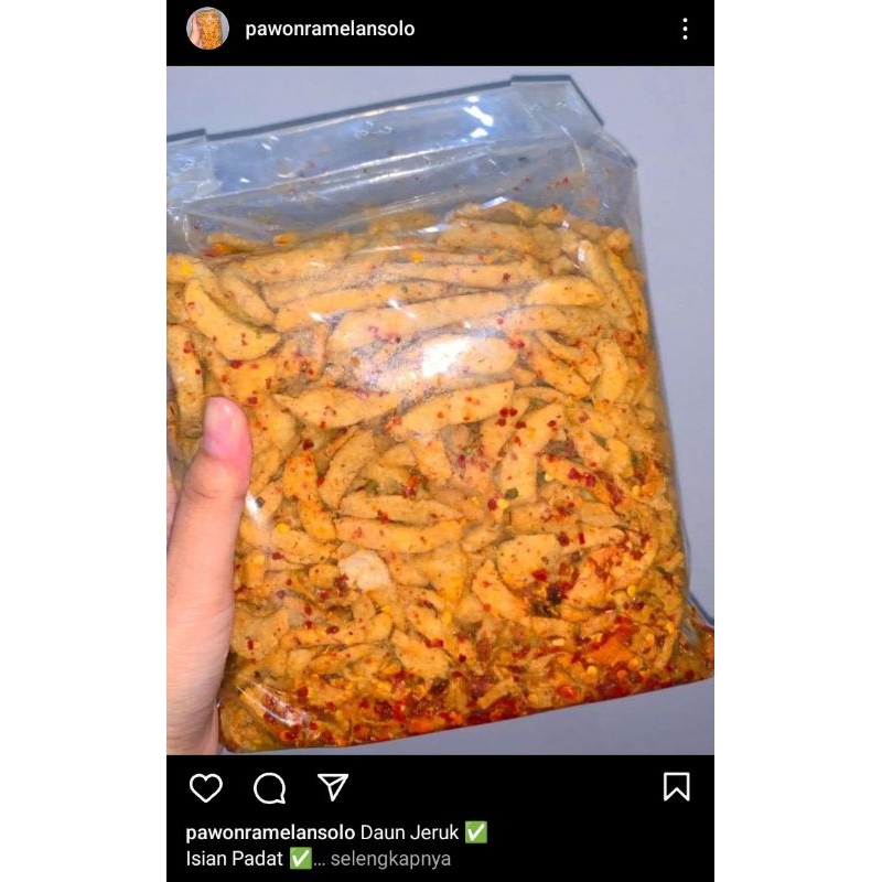 

Basreng Premium Pedas Daun Jeruk 1/2Kg