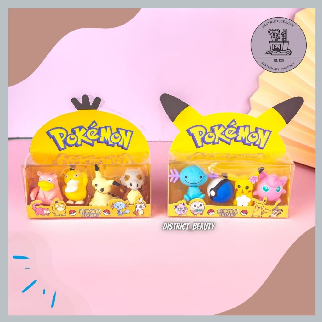 

PENGHAPUS POKEMON PENGHAPUS BOX MEWAH POKEMON 1 BOX ISI 4 PCS HAPUSAN MINIATUR POKEMON