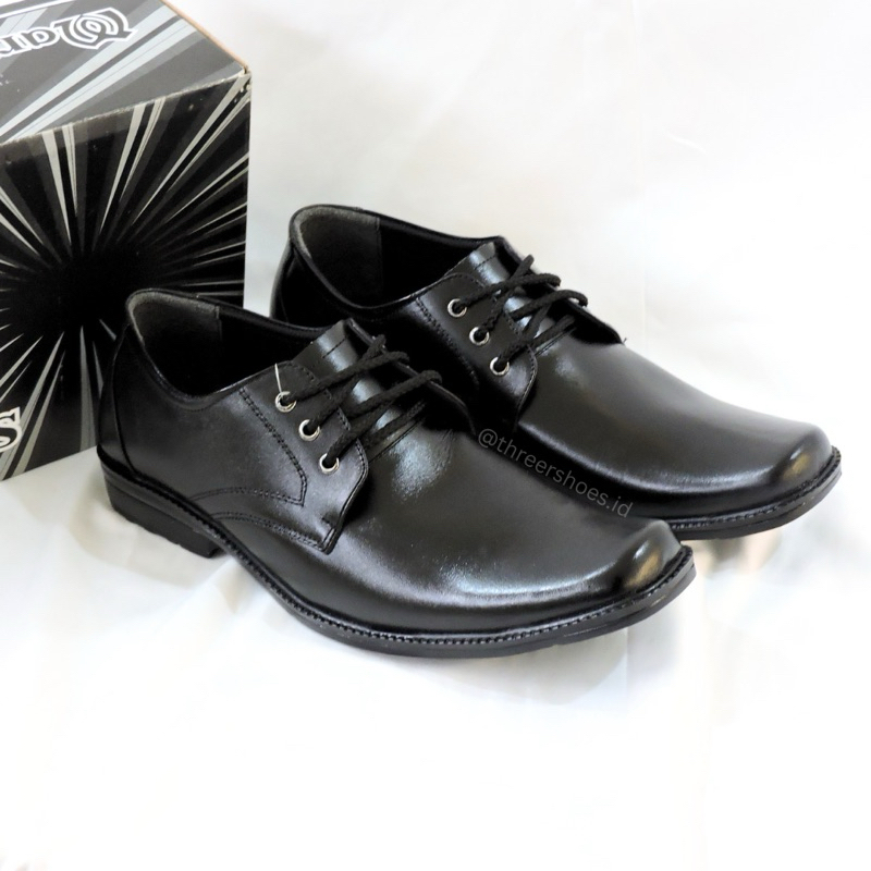 Sepatu Kulit Pria Formal Casual MARQUIS MSS09 Hitam Original 100%