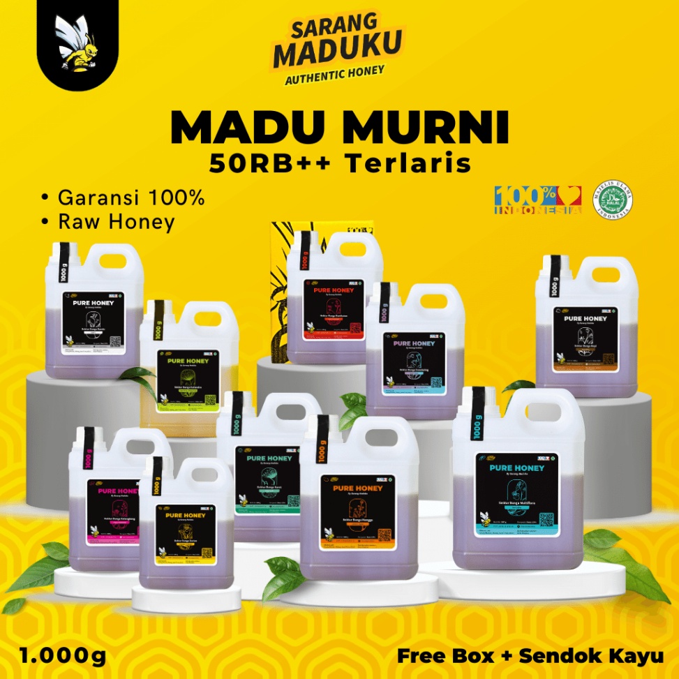 

75 Sarang Maduku - Madu Asli Madu Murni Madu Asli 100% Tanpa Campuran Raw Honey ln0bg