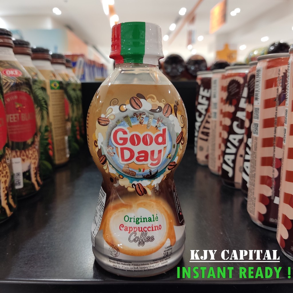 

MINUMAN GOOD DAY ORIGINALE CAPPUCINO COFFEE BOTOL 250ML / KOPI / MINUMAN INSTAN