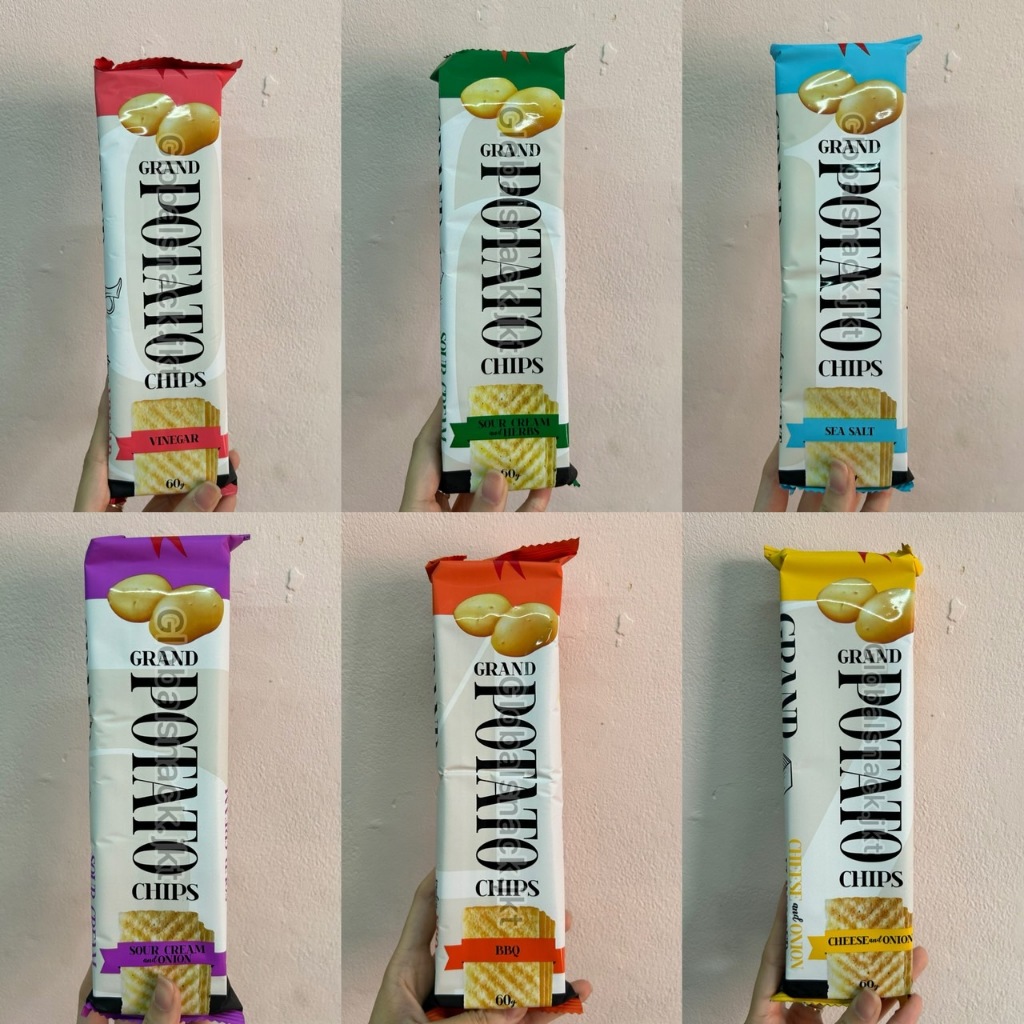 

BALSNACK GRAND POTATO CHIPS SEA SALT / SOU R CREAM & HERBS / BBQ / CHEESE & ONION / SALT VINEGAR / SOUR CREAM &