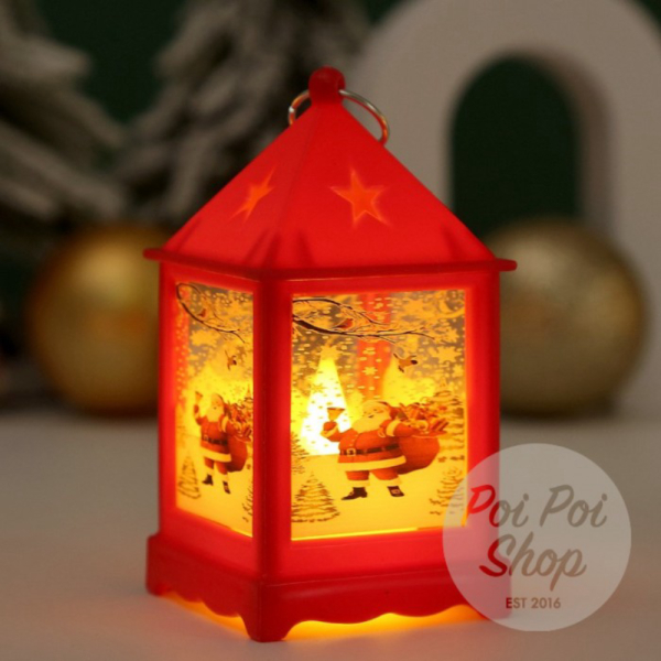 Dijual Lentera Lilin Natal Christmas Kotak Renda Lilin Souvenir Natal Grosir - #1 MERAH Limited