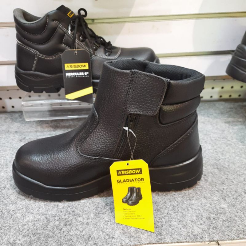 Gladiator Sepatu Pengaman Krisbow - Hitam/Safety Shoes/Sepatu pengaman kerja/proyek