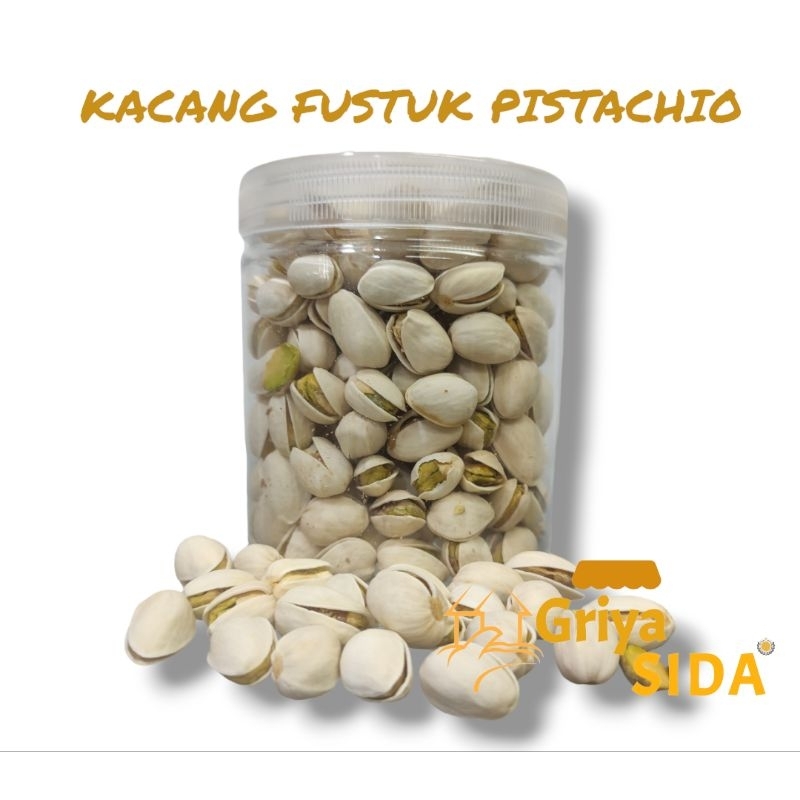 

Kacang pistachio 250gr fustuk kacang arab premium