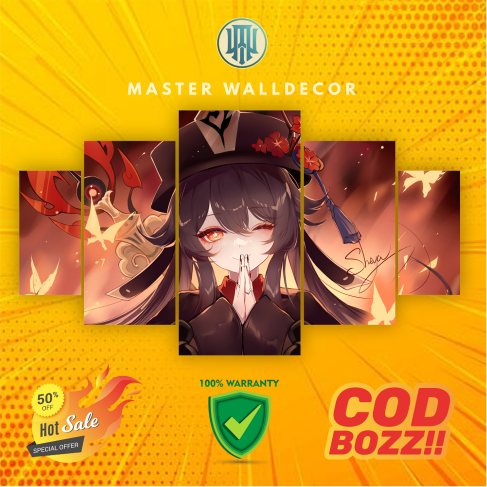 MASTER - Hiasan Dinding Poster Kayu HU TAO GAME GENSHIN IMPACT 1 Set