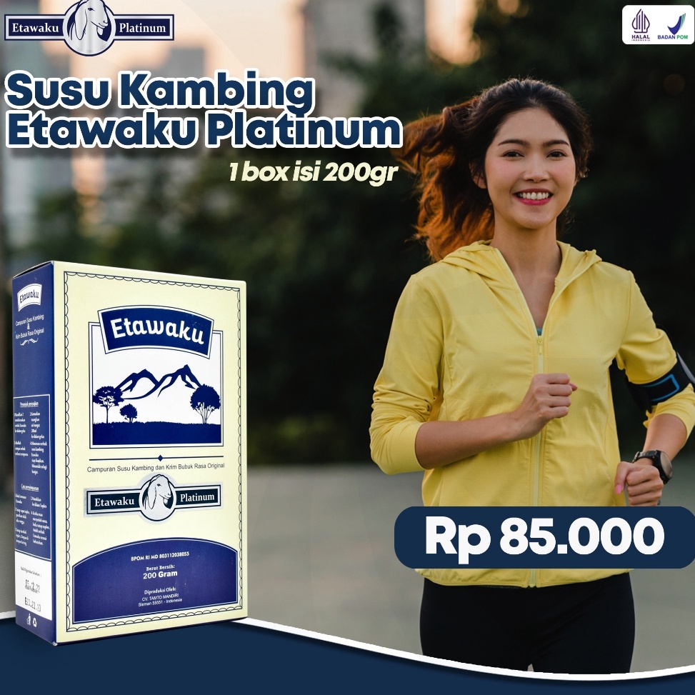 

[TS083] Etawaku Platinum - Susu Kambing Etawa Penambah Kalsium Kuatkan Tulang & Sendi Solusi Atasi Gangguan Pernapasan Pernafasan Asma Bronkitis Pneumonia Sesek Napas Tingkatkan Kekebalan & Imunitas Tubuh Isi 200gr 6376