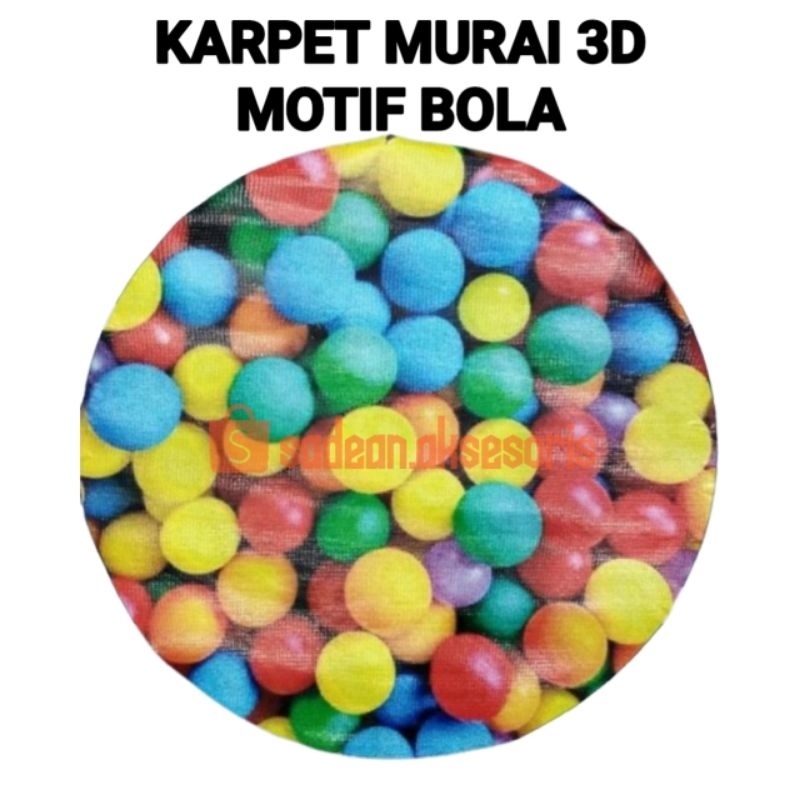 KARPET SANGKAR MURAI MOTIF BOLA 3D IMPORT ALAS DASAR SANGKAR KANDANG MURAI