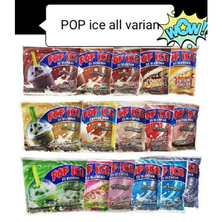 

LT69 POP ICE / ES BLENDER MINUMAN SERBUK ANEKA RASA 1 Renceng ISI 10 Sachet ✫Grosir