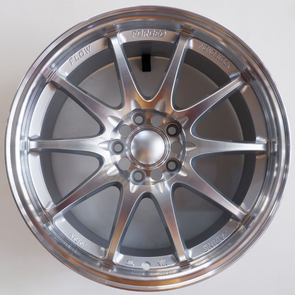 VELG MOBIL REP. RAYS CE28 R18 x 8,5 5H 114,3 ET 43 SILVER MACHINED FACE AND LIP