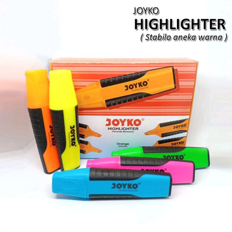 

[PRODUK IF7MR87] Stabilo Joyko Highlighter ( 1pak/10pcs ) 87lbp