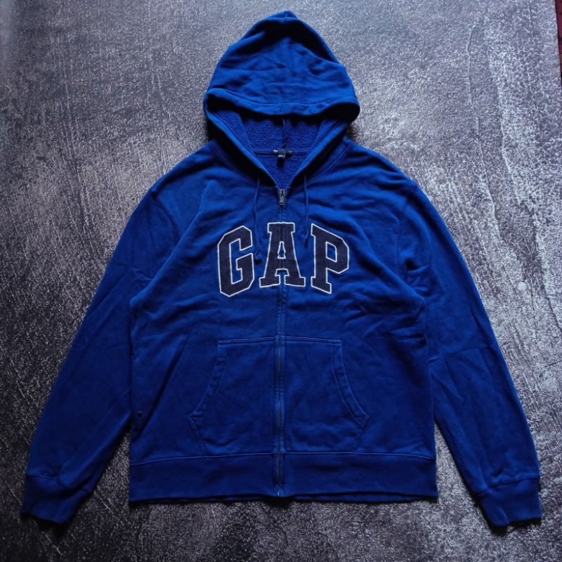 Hoodie Zipper GAP Biru