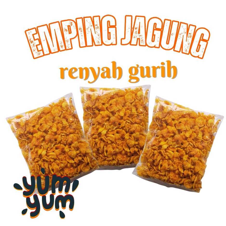 

JAGUNG GEPREK 250gr / RASA PEDAS MANIS / Emping Jagung / Cemilan