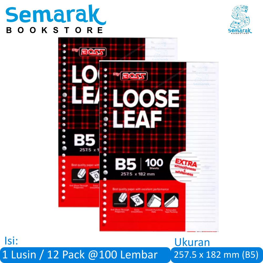 

Big Boss Loose leaf Kertas Binder B5 [1 Lusin / 12 Pack]