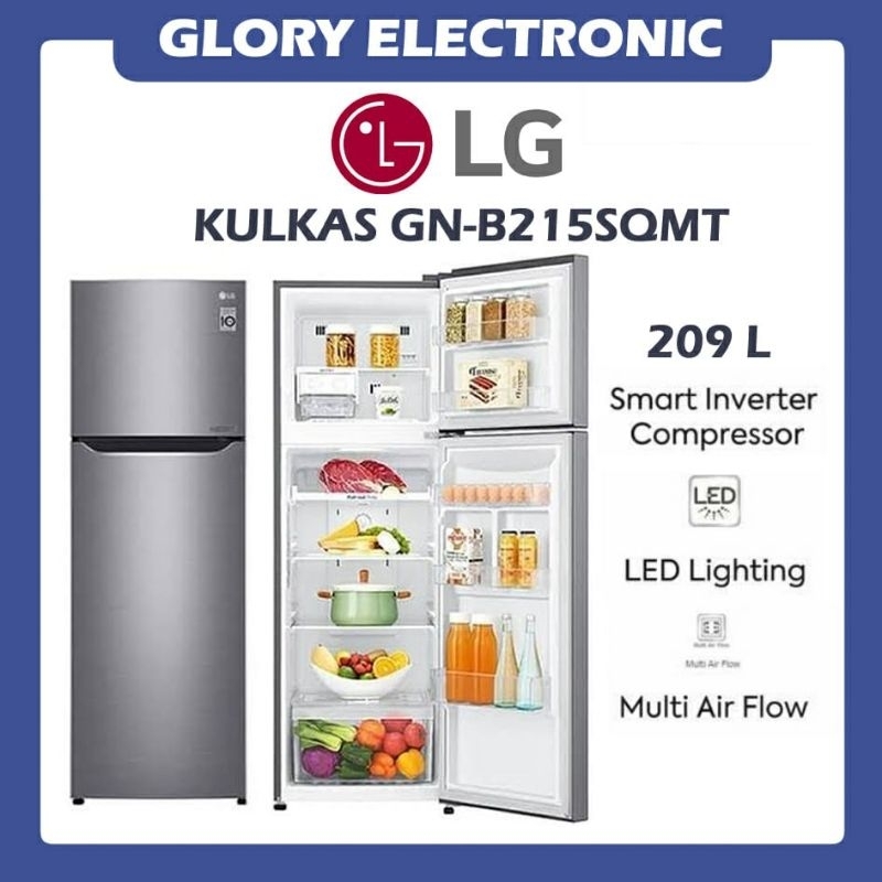 Kulkas LG Inverter 2 pintu GNB 215 SQMT