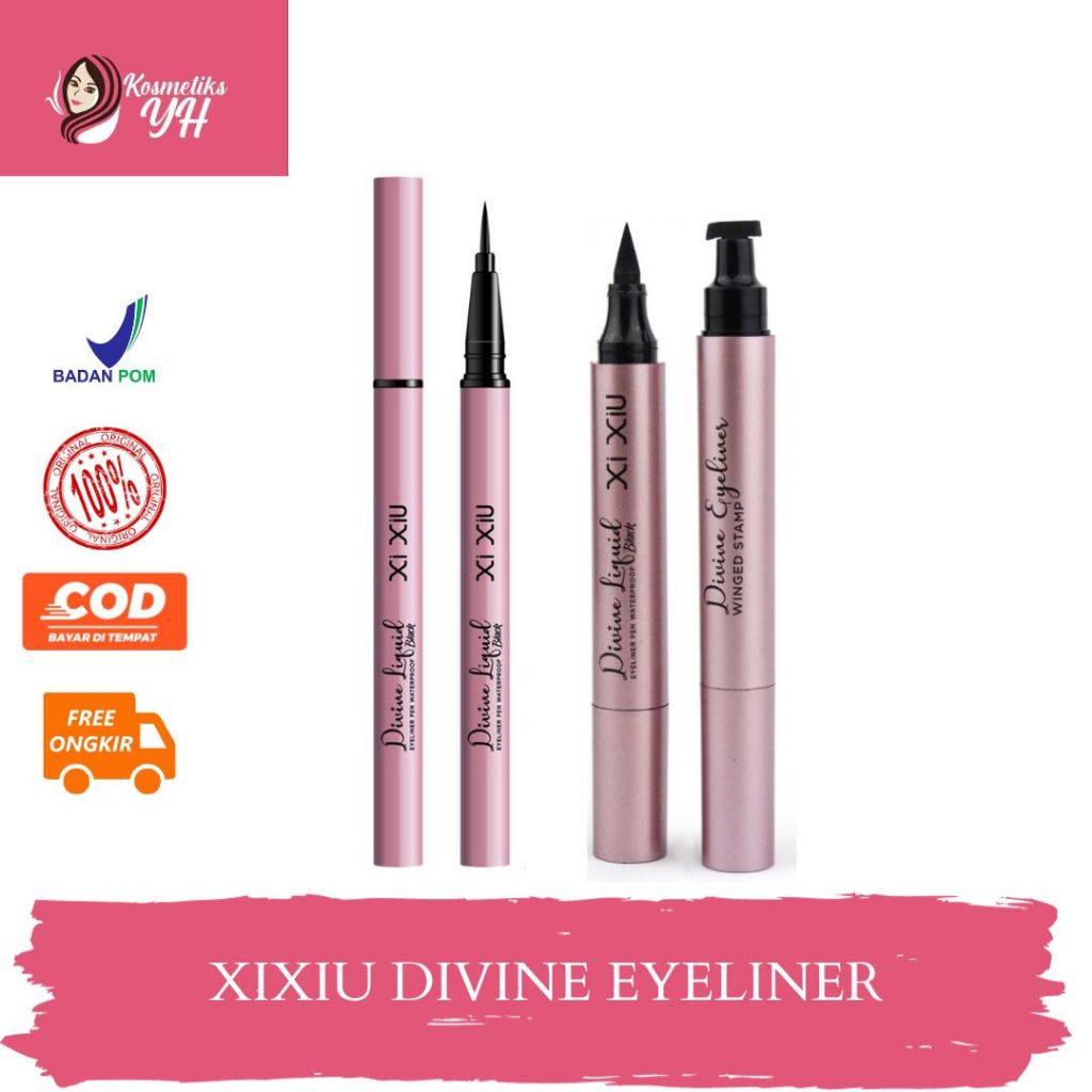 XI XIU EYELINER ATAU EYELINER XI XIU DIVINE LIQUID BLACK  EYELINER WATERPROOF EYLINER XIUXIU EYLINER