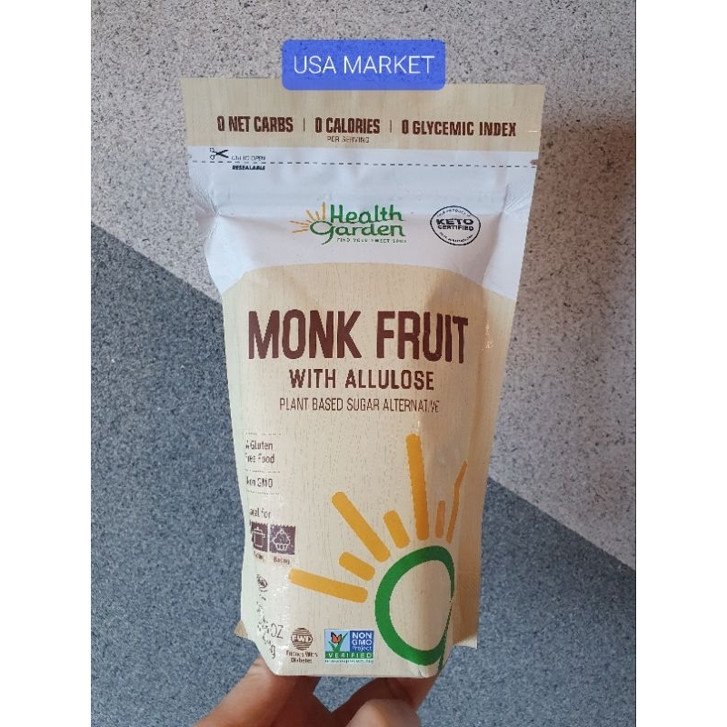 

Health Garden Monk Fruit with Allulose plant based sugar alternative 454 gr zero calories