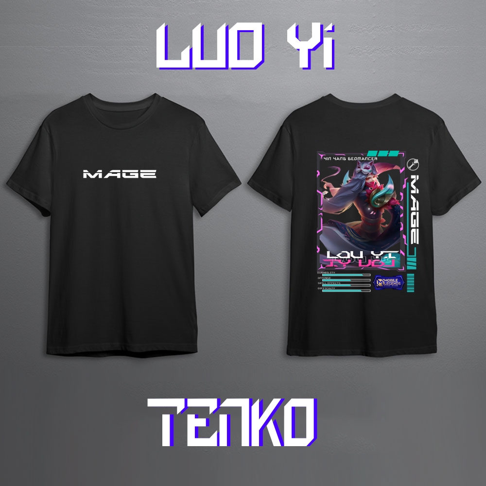Kaos Pria Mobile Legend Hero LUO YI MAGE Skin Keren//Kaos Mobile Legend//Kaos ML//Kaos Skin