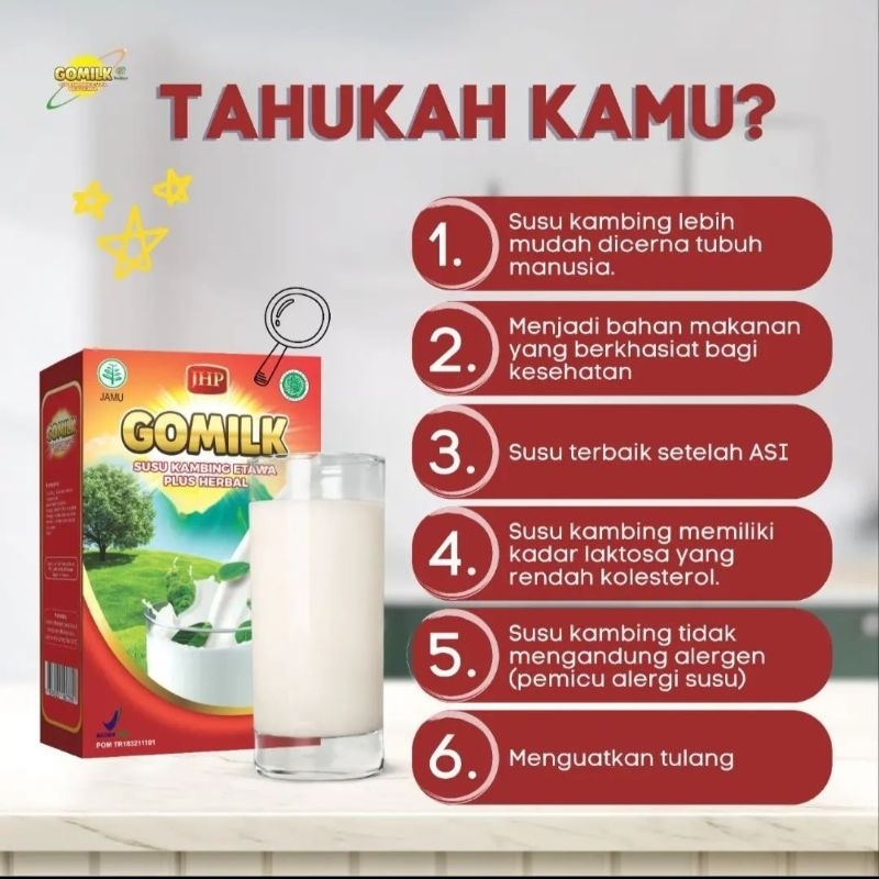 

GOMILK SUSU KAMBING ETAWA + HERBAL 200grm