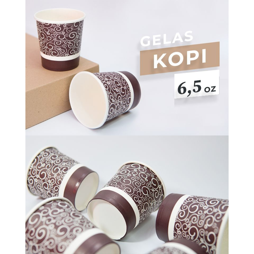 

Gelas Kopi Kertas 8 OZ (50 PCS) / Cup Kertas Kopi (Motif dan Polos)