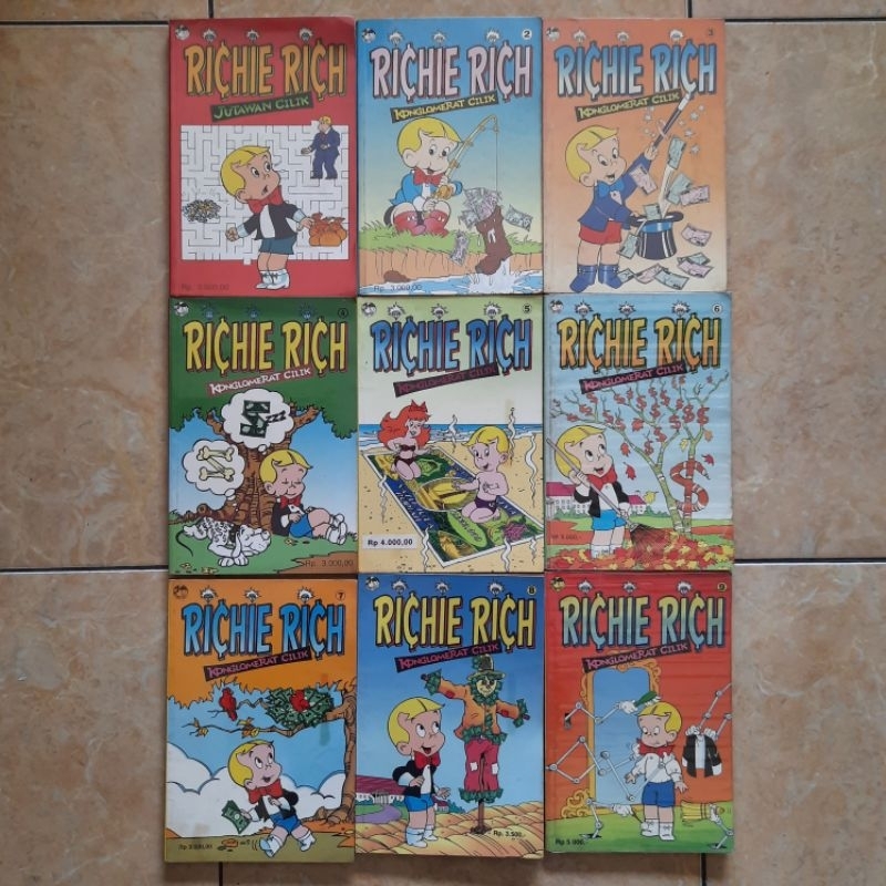 Komik Fullset Richie Rich Jutawan Konglomerat Cilik 1-9 Kolpri + Sampul