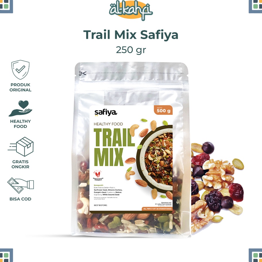 

modelTipe TDH175 Trail Mix Safiya 250 Gram Premium | With Almond Mete Nut Seed Dried Fruit Makanan Sehat & Cemilan Diet